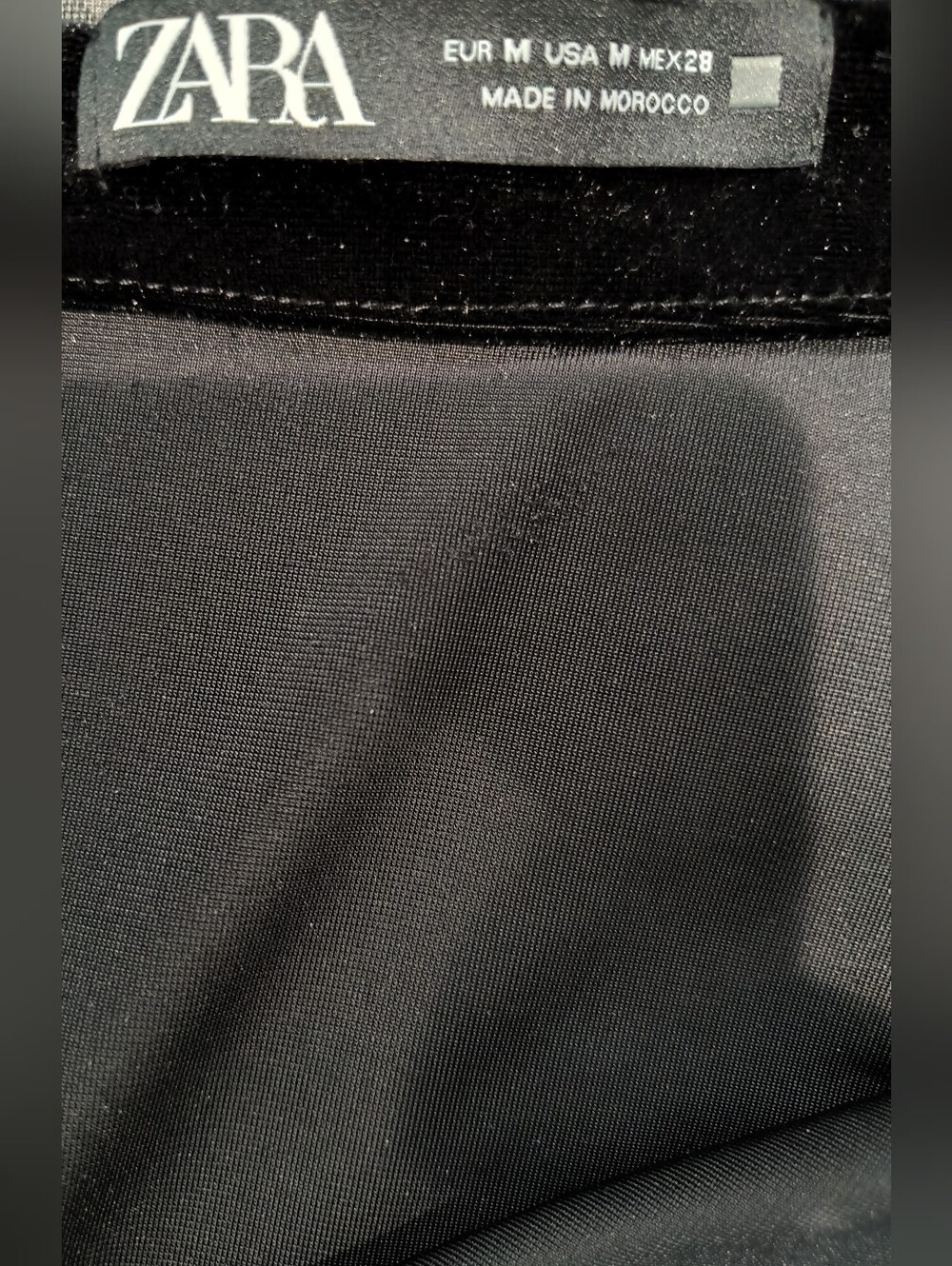 Zara Black Velvet Ruched Maxi Skirt - Picture 7 of 7